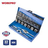 Набор плашек и метчиков WorkPro М3-М12 32 предмета 